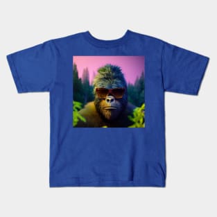 Dope Sasquatch in Nature Kids T-Shirt